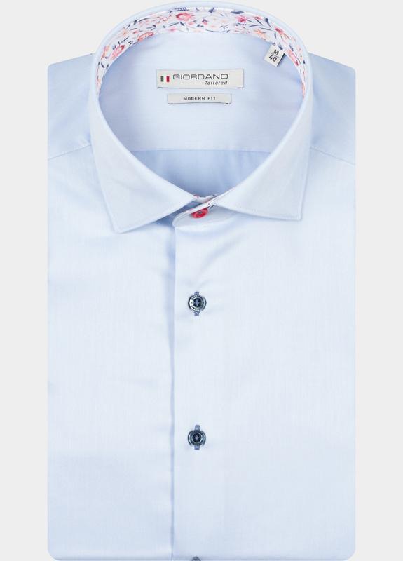 Giordano Overhemd heren Blauw Locarno Row Long Sleeve Semi 617817/62