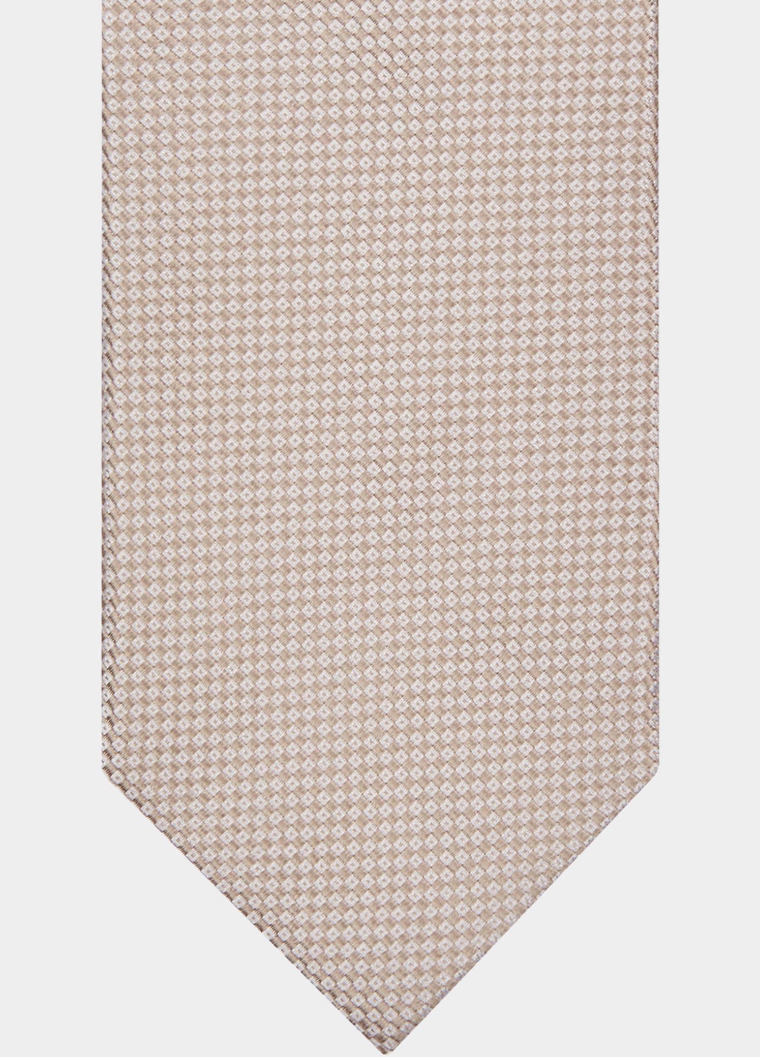 Profuomo Stropdas Beige TIE SILK WOVEN BEIGE PPWA10072/B