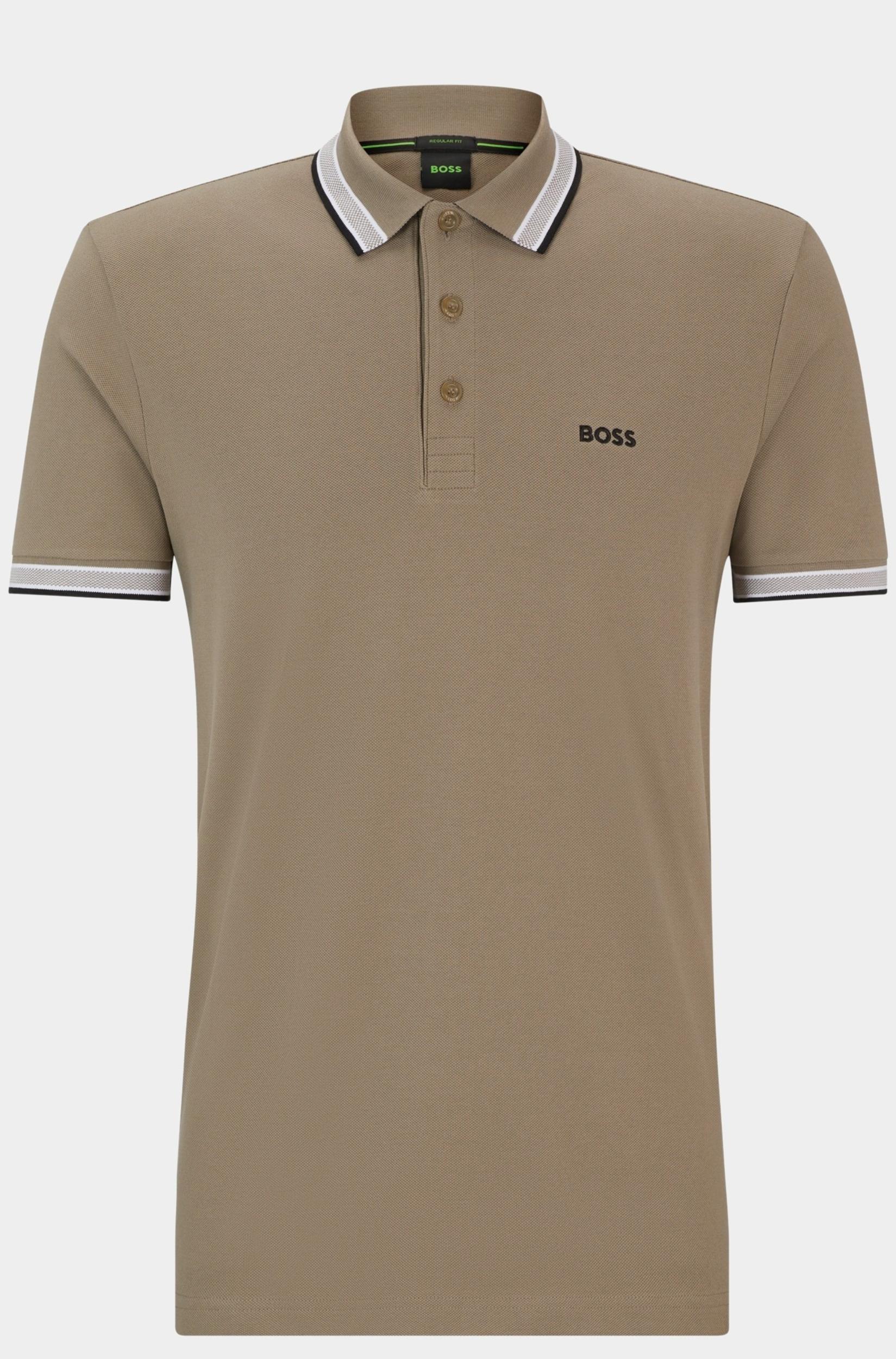 BOSS Green Polo korte mouw Beige Paddy 10241663 01 50469055/334