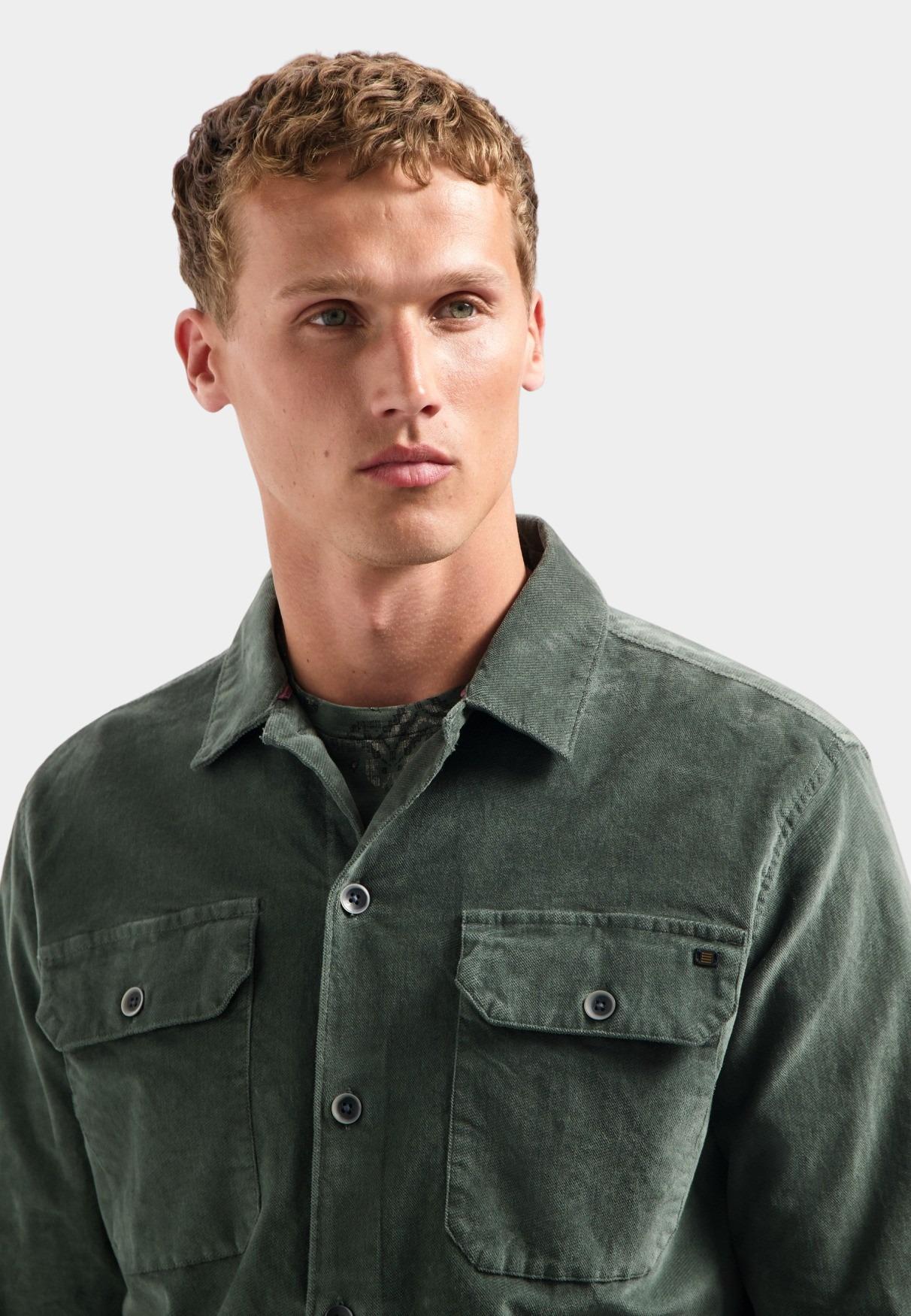 No Excess Overshirt Groen Overshirt Buttons Twill 29530842/052