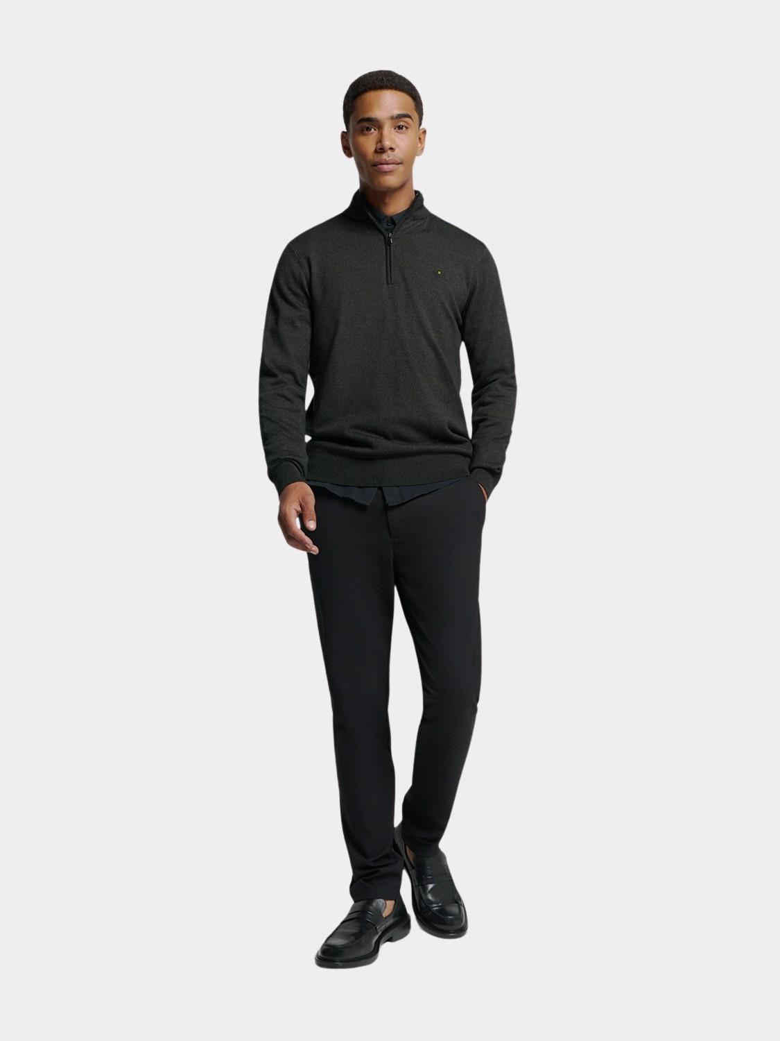 No Excess Half Zip Grijs Pullover Half Zip 2 Coloured N2185/023