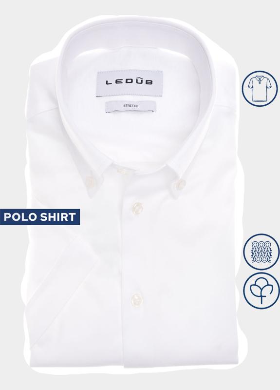Ledub Business hemd korte mouw Wit MFN0 0328019/910-000-000
