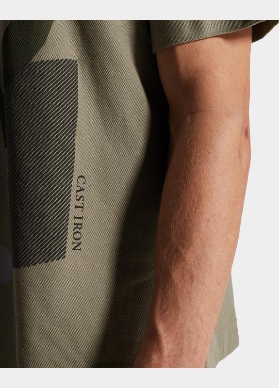 Cast Iron T-shirt korte mouw Groen Short sleeve r-neck regular f CTSS2602509/6478