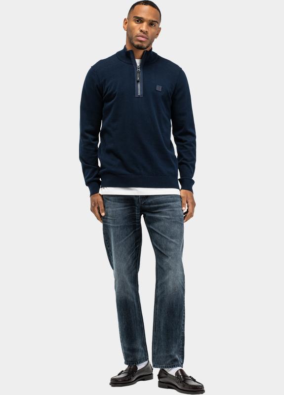 Butcher of Blue Half Zip Blauw Clifden Co M2616013/890