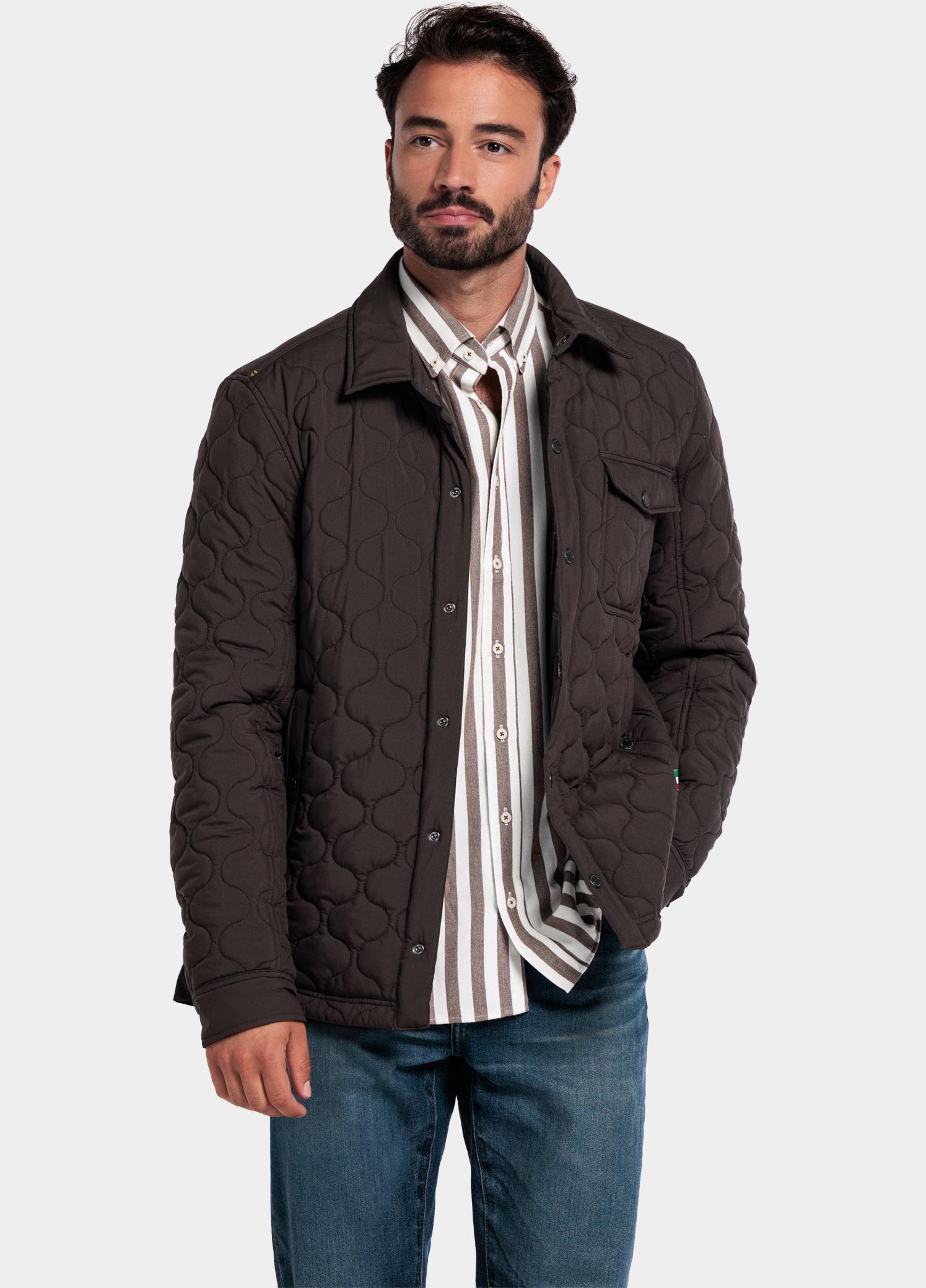 Giordano Winterjas heren Bruin Alfio Short Jacket Light Padd 522654/80