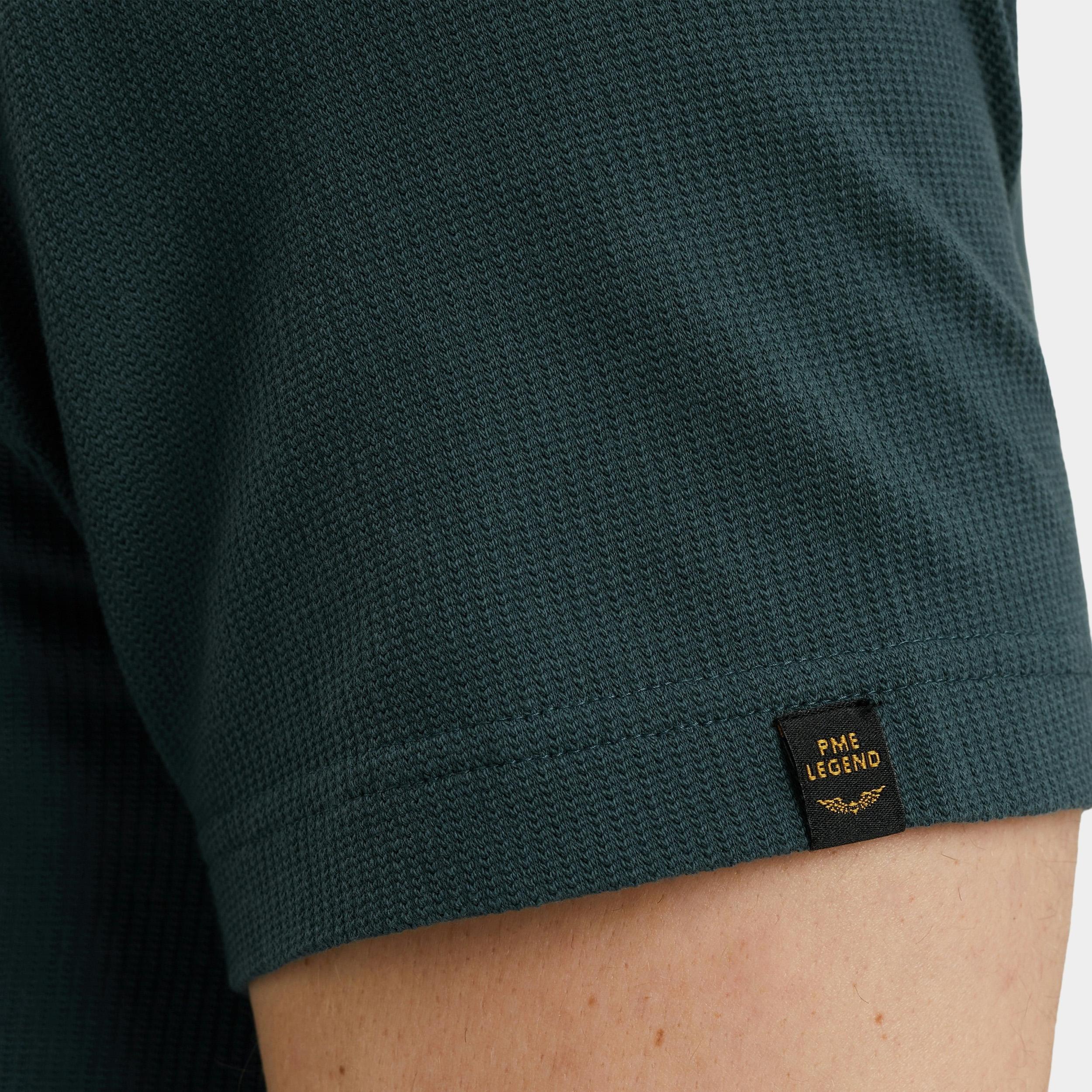 PME Legend T-shirt korte mouw Blauw Short sleeve r-neck flat waff PTSS2508564/5125