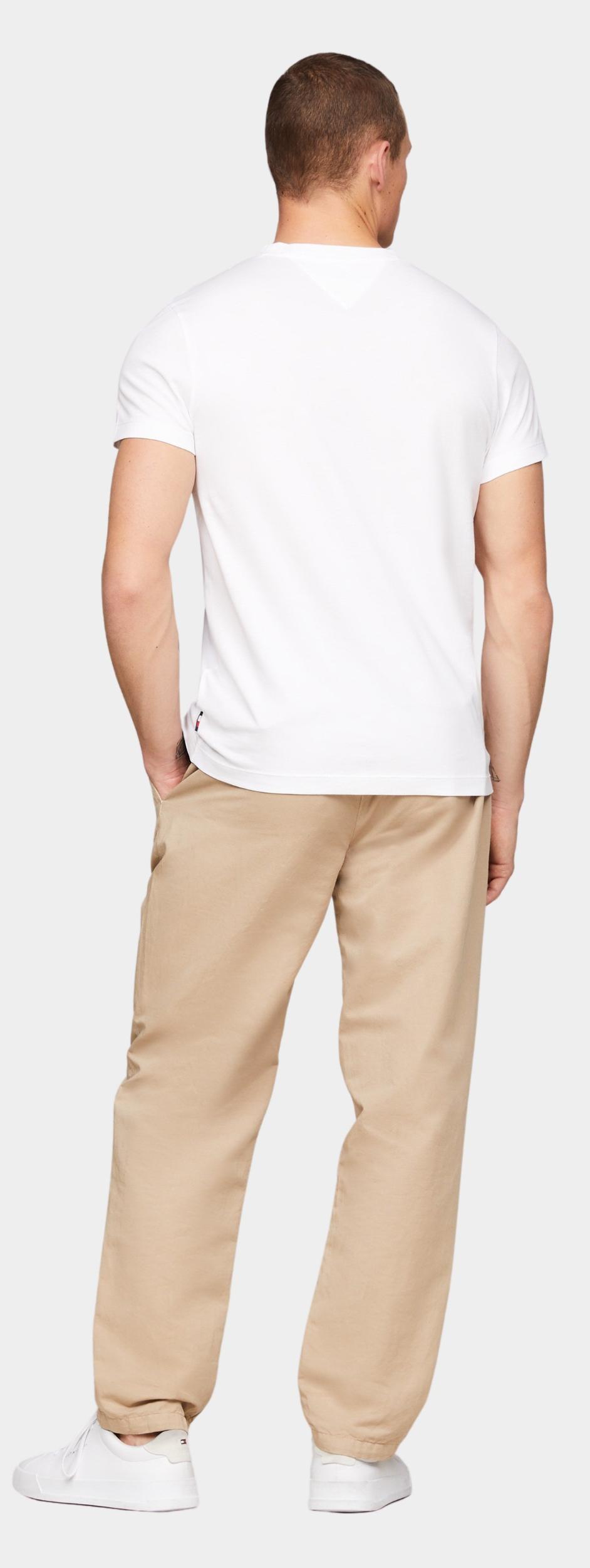 Tommy Hilfiger T-shirt korte mouw Wit Stripe Chest Tee MW0MW34428/YBR