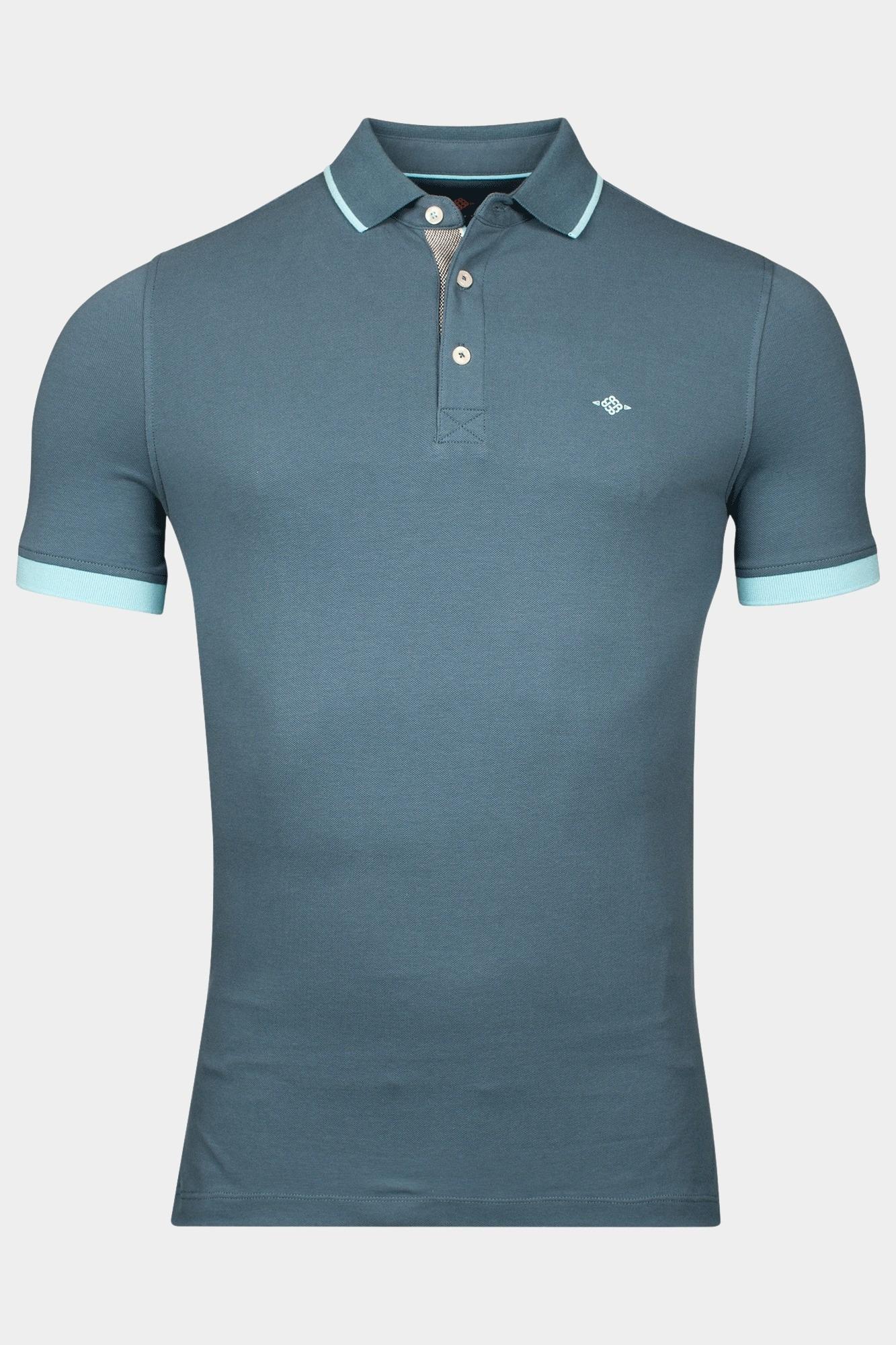 Baileys Polo korte mouw Blauw Poloshirt Solid Pique 515234/98