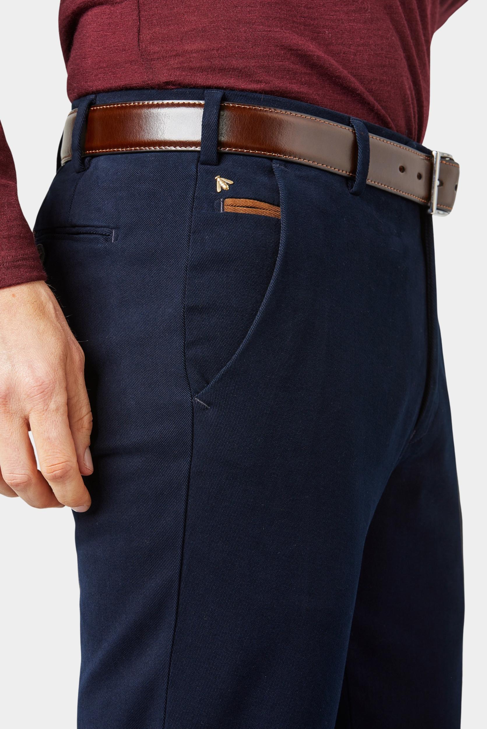 Meyer Katoenen Broek Blauw BONN Art.2-8572 1022857200/19