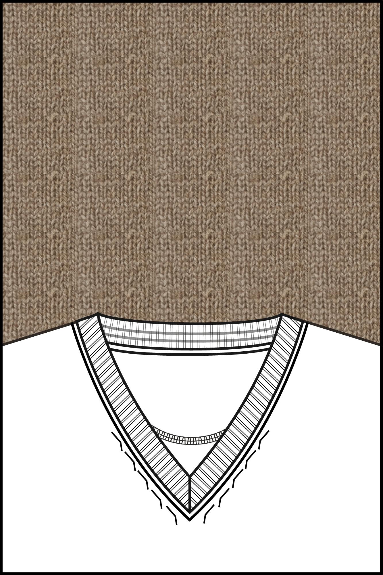 Baileys Pullover Bruin V-Neck Pullover  12gg single 520071/835