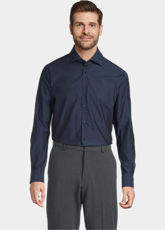 Michaelis Business hemd lange mouw Blauw  PMVH30001/B