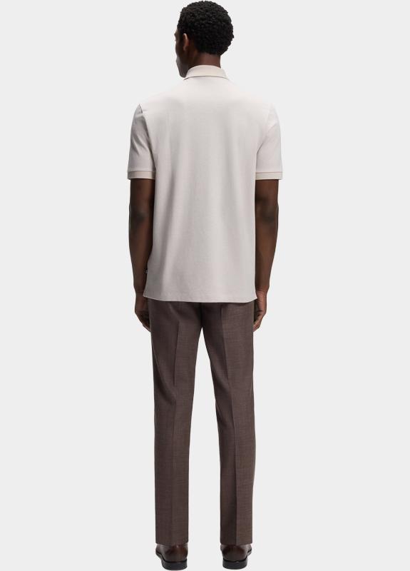 BOSS Black Polo korte mouw Beige H-Powell 102 10277814 01 50560014/286