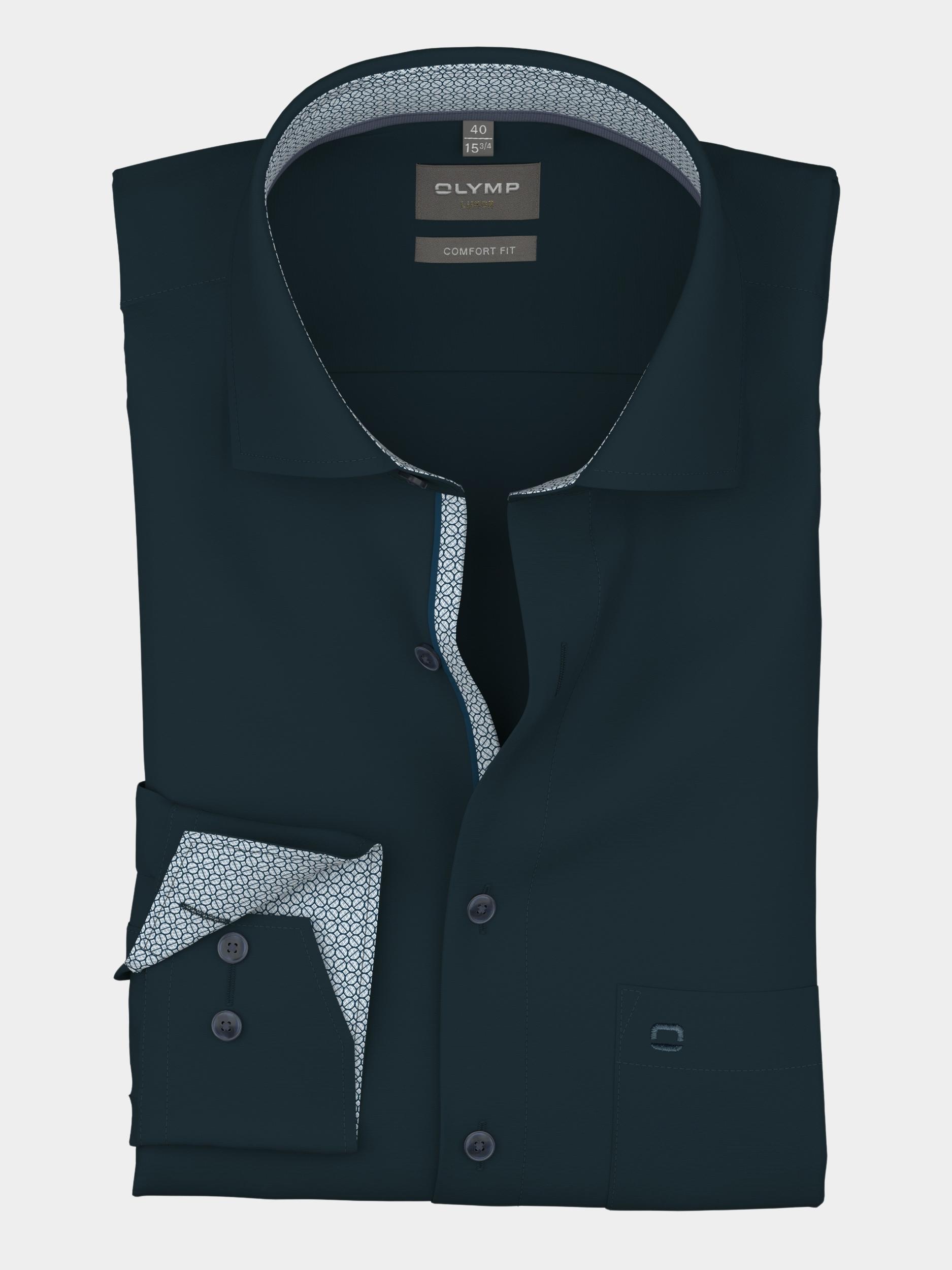 Olymp Business hemd lange mouw Blauw Luxor 071364/08