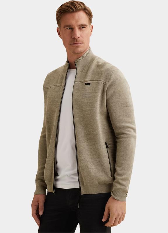 Vanguard Vest Bruin Zip jacket cotton modal bonde VKC2602354/8025