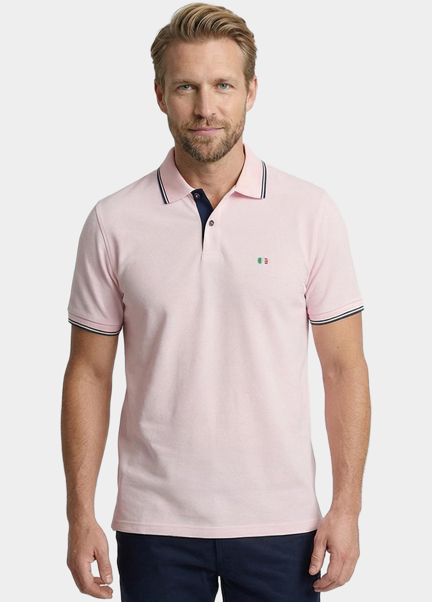 Giordano Polo heren Roze Nico Signature Polo SS Two-Pl 616587/51