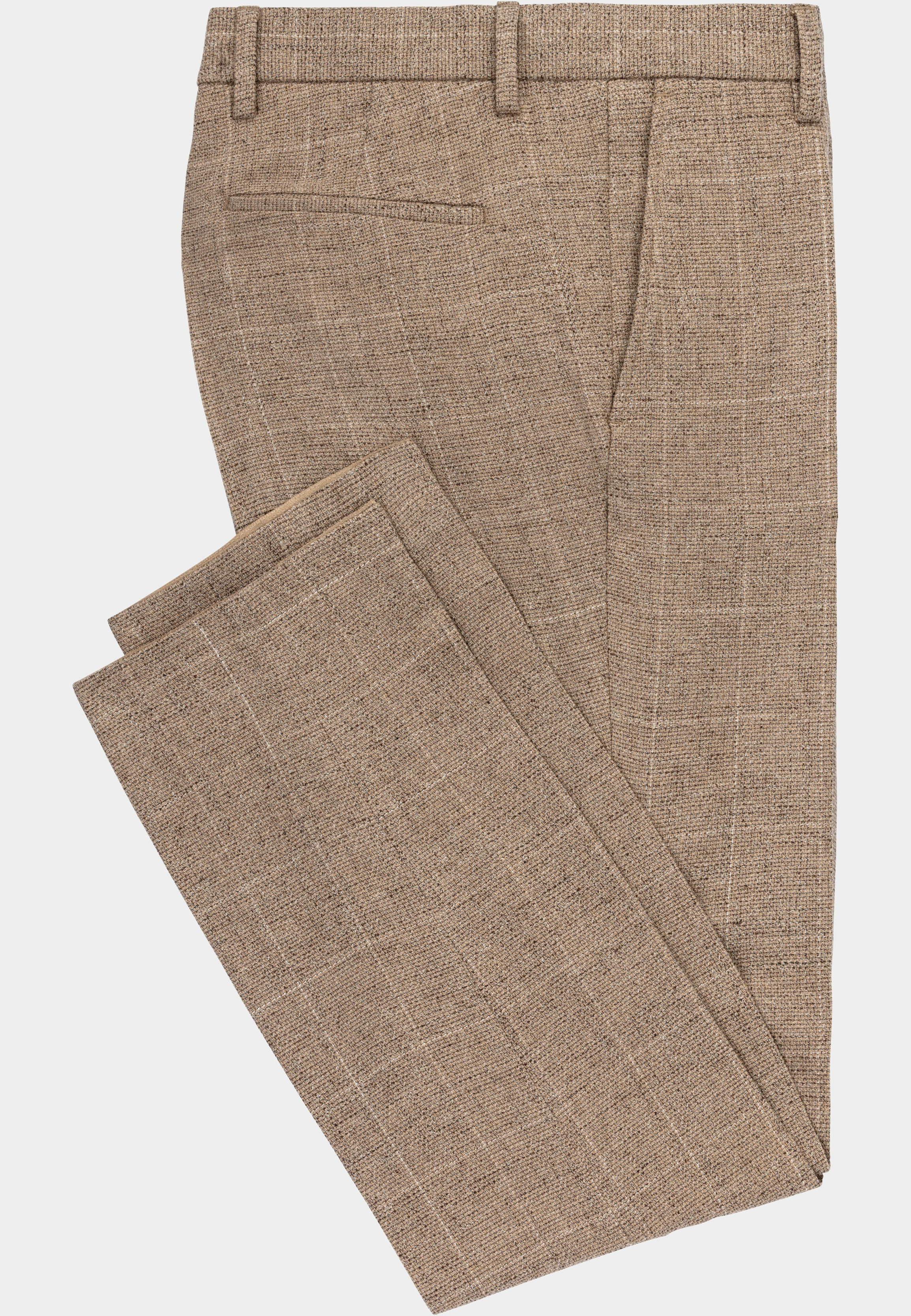 Club of Gents Pantalon Mix & Match Beige Pantalon in beige met ruit 15.004S3-230053 CG Paco/22