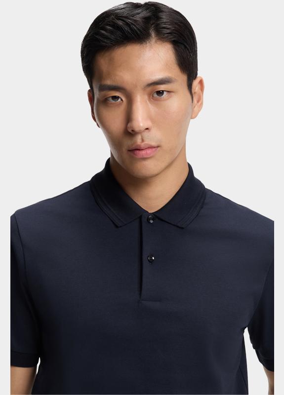 BOSS Black Polo korte mouw Blauw H-Parlay 247 10277921 01 50554185/404