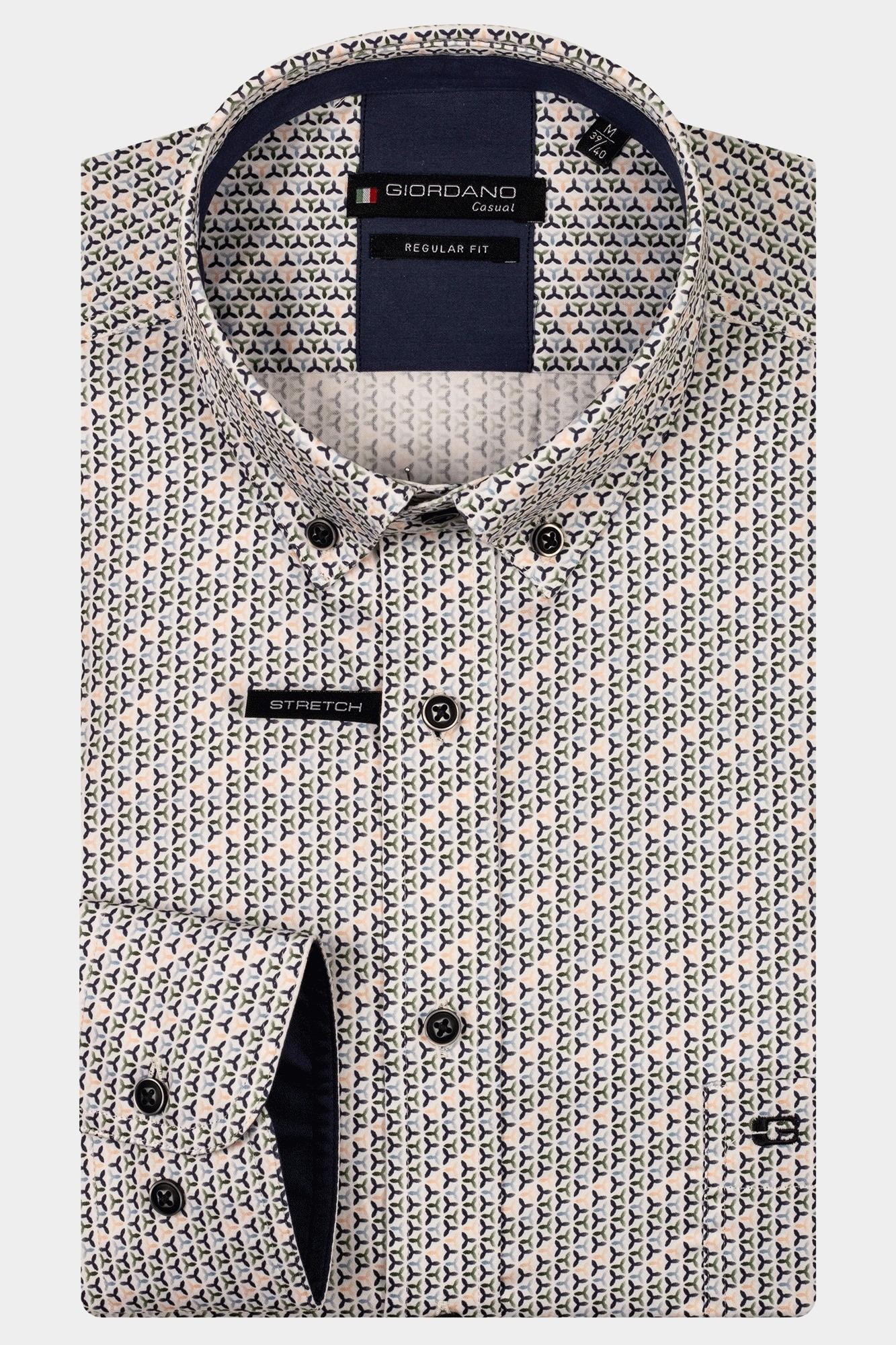 Giordano Casual hemd lange mouw Groen Ivy Long sleeve button down s 517019/70