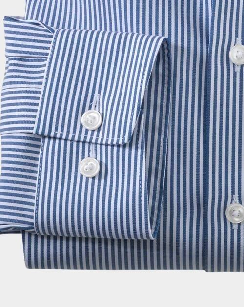 Olymp Business hemd lange mouw Blauw 0726/64 Hemden 072664/18