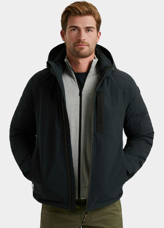 PME Legend Winterjack Blauw Semi long jacket CREWCAT Ripp PJA2508111/5281