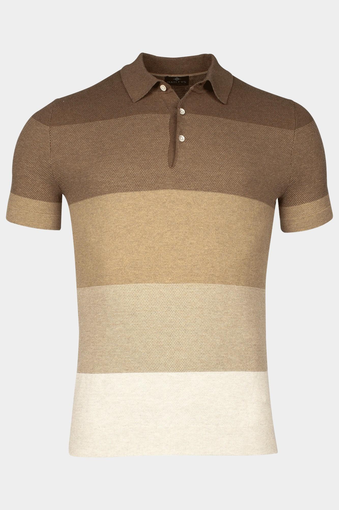 Baileys Polo korte mouw Bruin Polo knitted - short sleeve/P 515779/885
