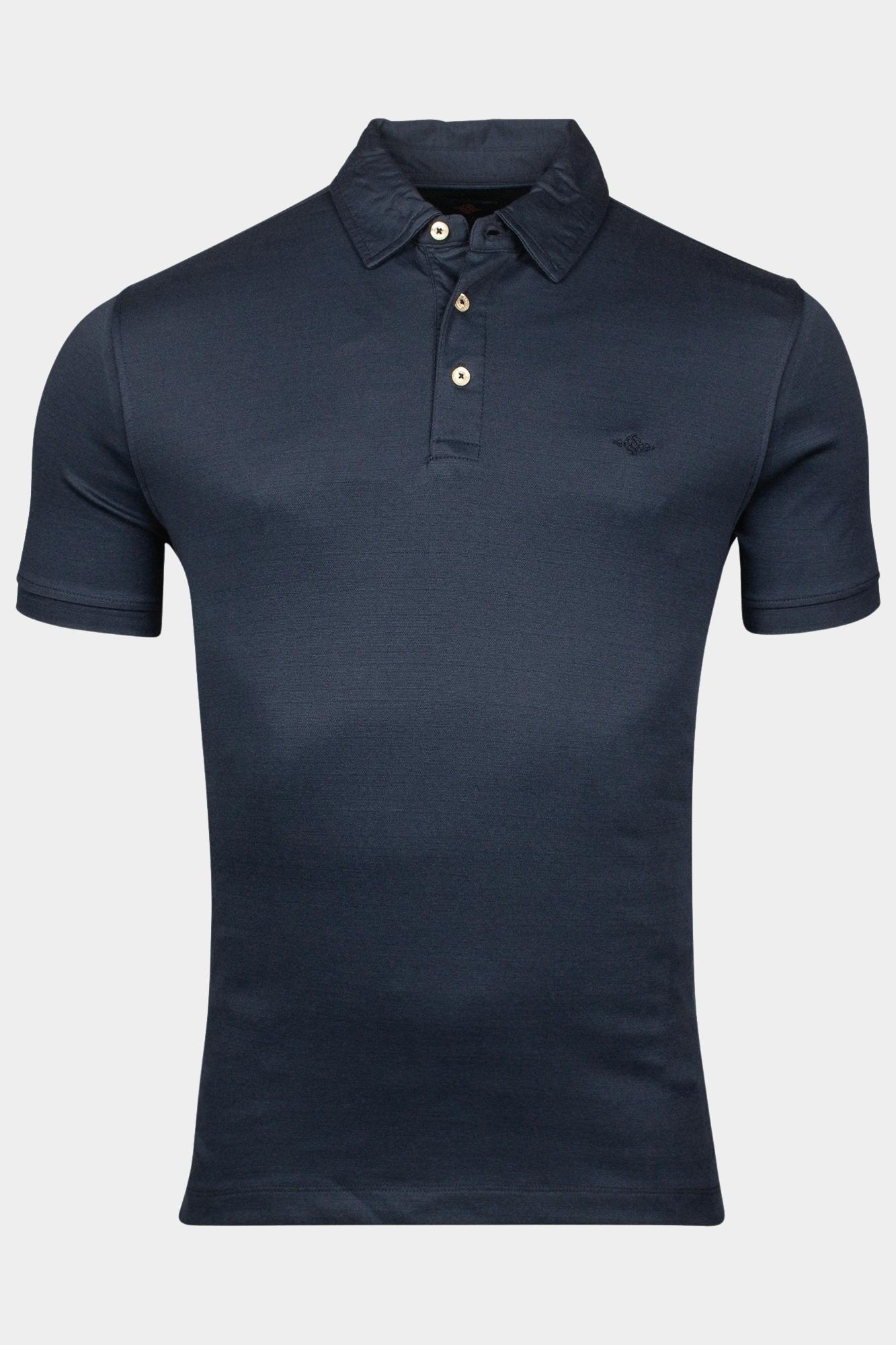 Baileys Polo korte mouw Blauw Poloshirt 2-tone Pique 515278/69
