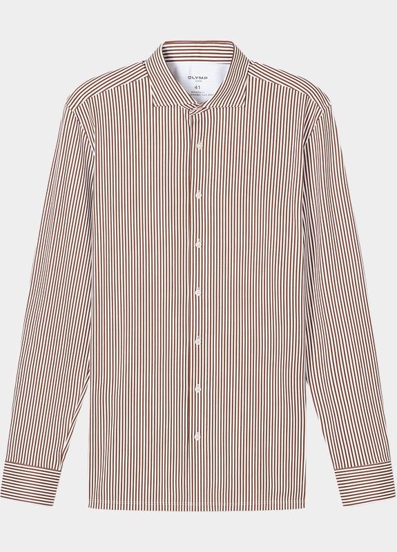 Olymp Zakelijk overhemd heren Bruin Luxor 24/Seven 123284/27