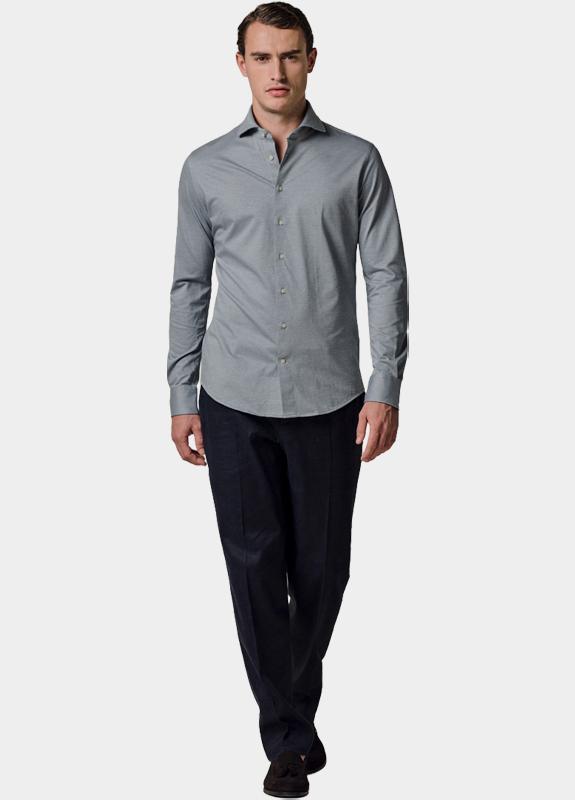 Profuomo Zakelijk overhemd heren Grijs Knitted PPXH10022/A