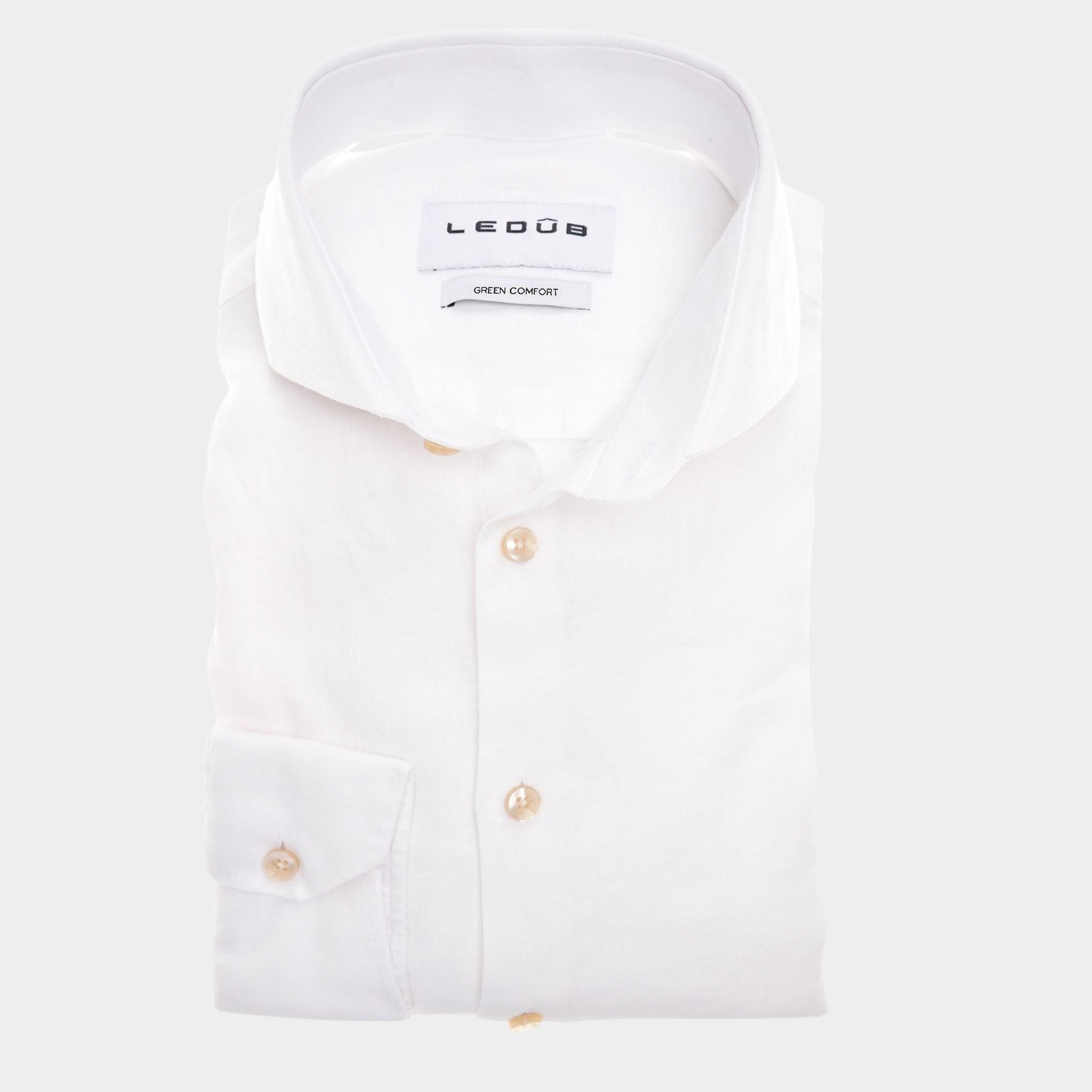 Ledub Business hemd lange mouw Wit  0142970/910-000-000