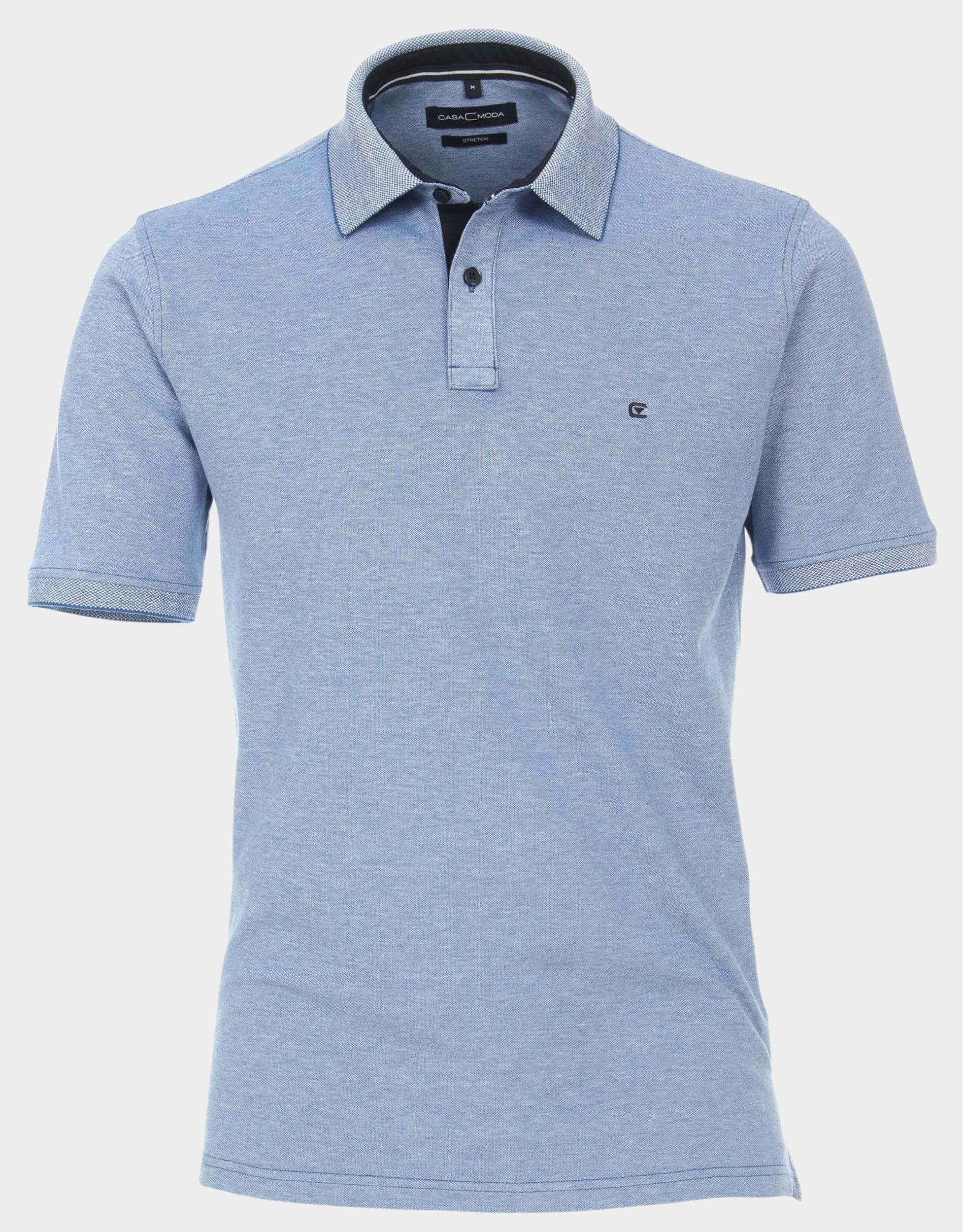 Casamoda Polo korte mouw Blauw Polo NOS 004470/145