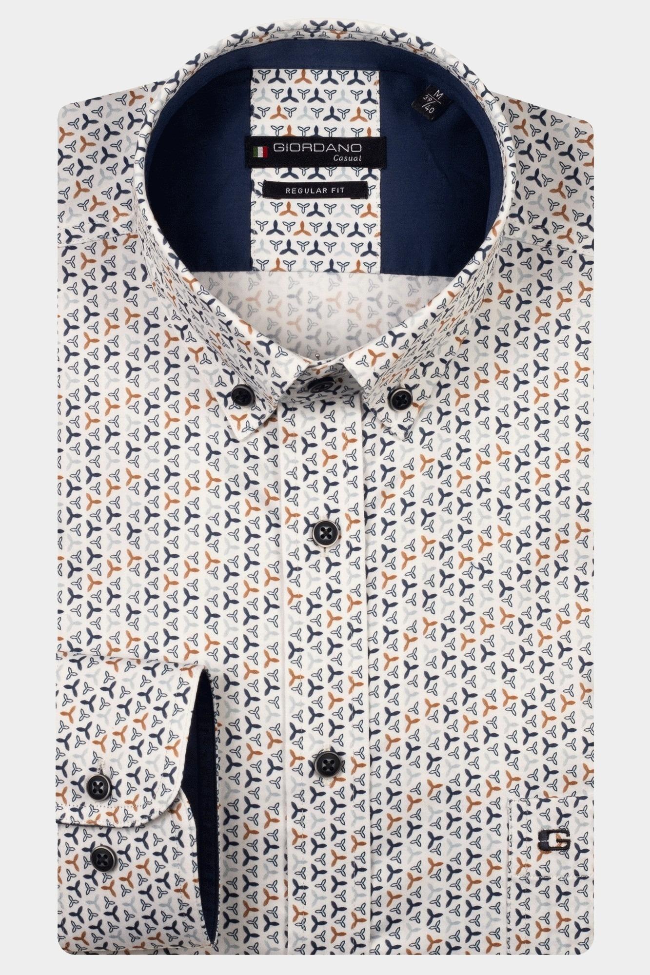 Giordano Casual hemd lange mouw Blauw Ivy long sleeve button down S 527019/60
