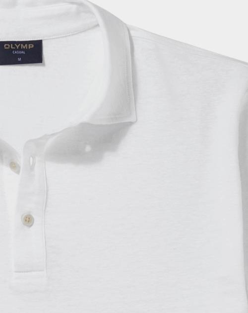 Olymp Polo korte mouw Wit Linen Polo 542952/00