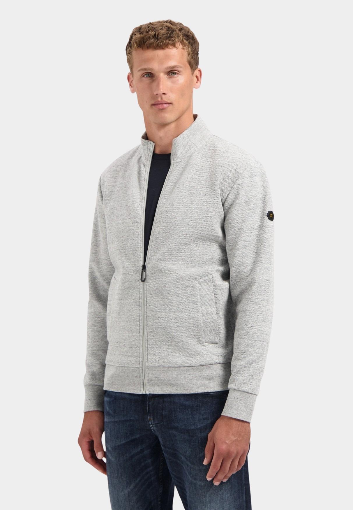 No Excess sweat vest Grijs Sweater Full Zip Stand Up-Col 29100815/102