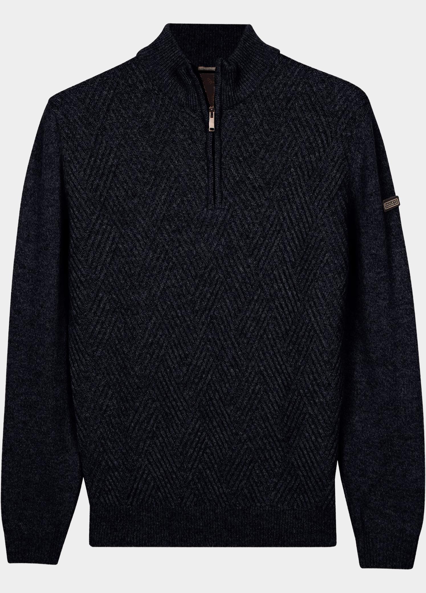 Baileys Half Zip Bruin Front Body Structure Knit 628406/605