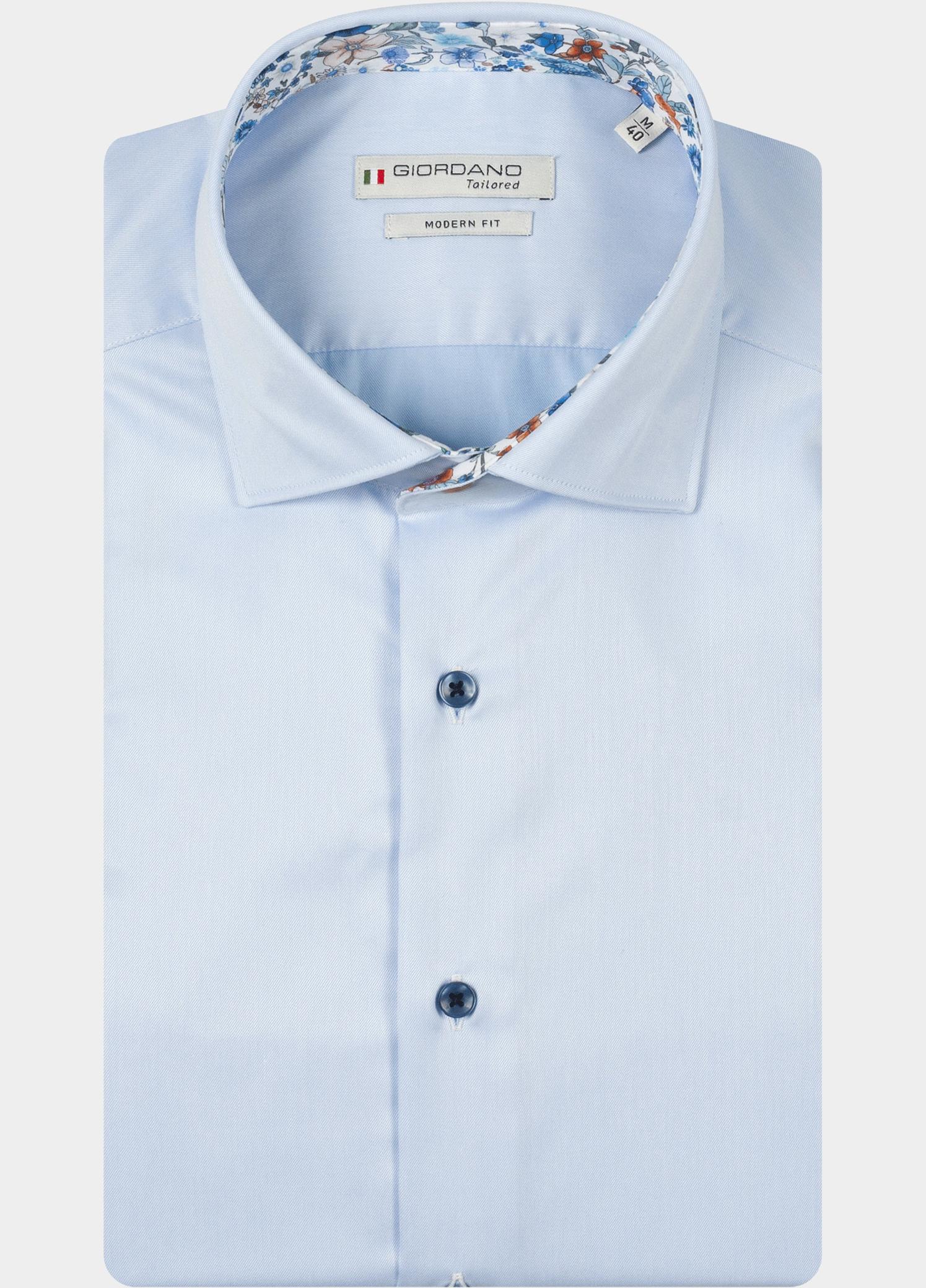 Giordano overhemd korte mouw heren Blauw Ticino Short Sleeve Semi Cuta 616815/61