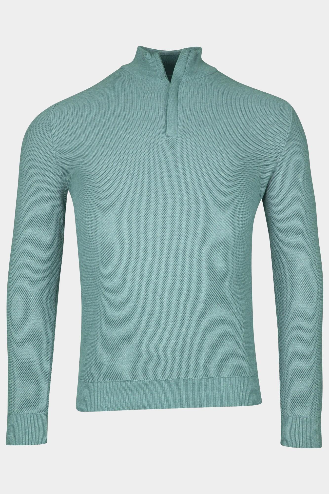 Baileys Half Zip Blauw Pullover 1/2 zip  12gg struct 518464/965