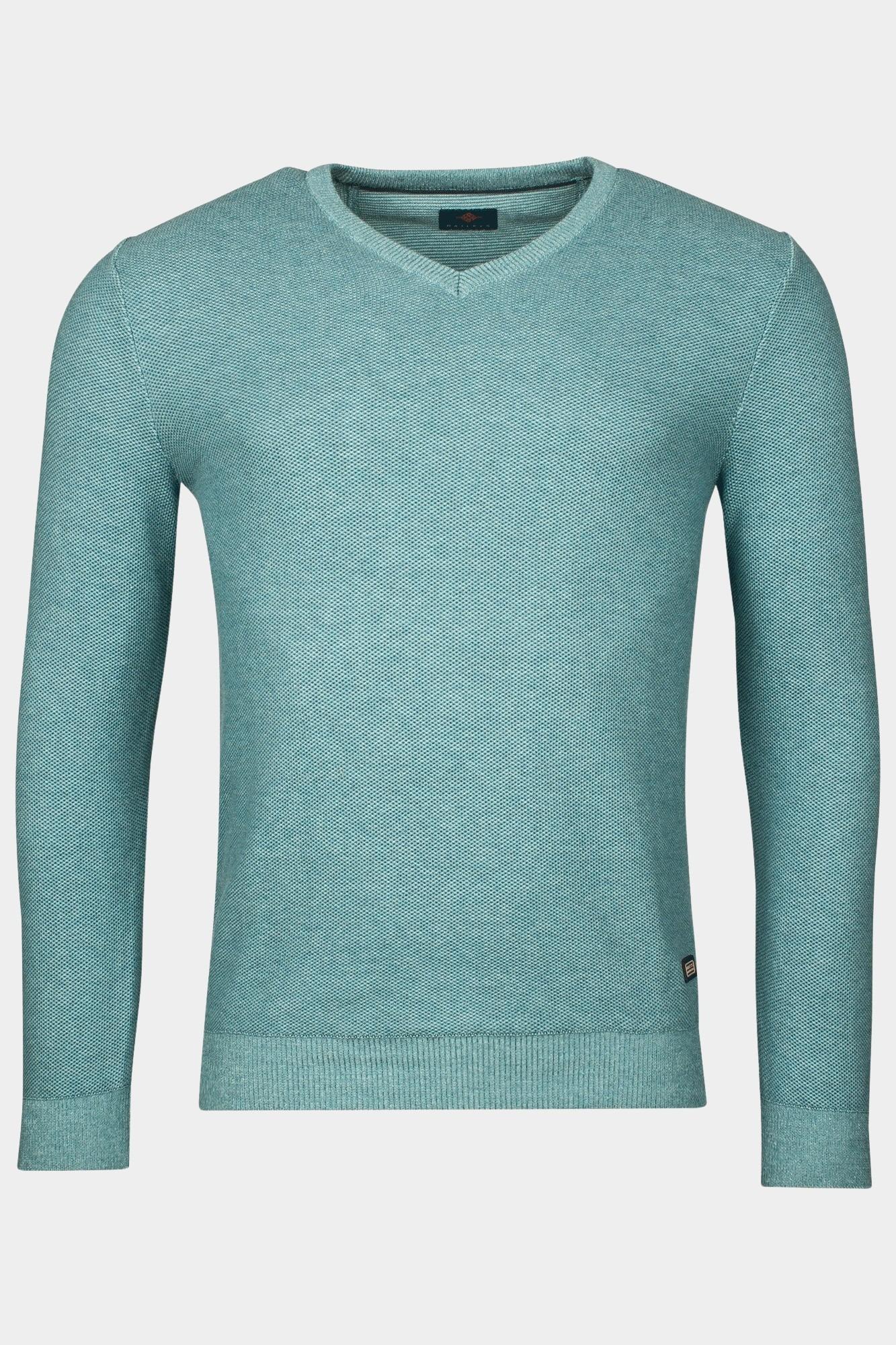 Baileys Pullover Blauw V-Neck Pullover  all over pla 518120/975