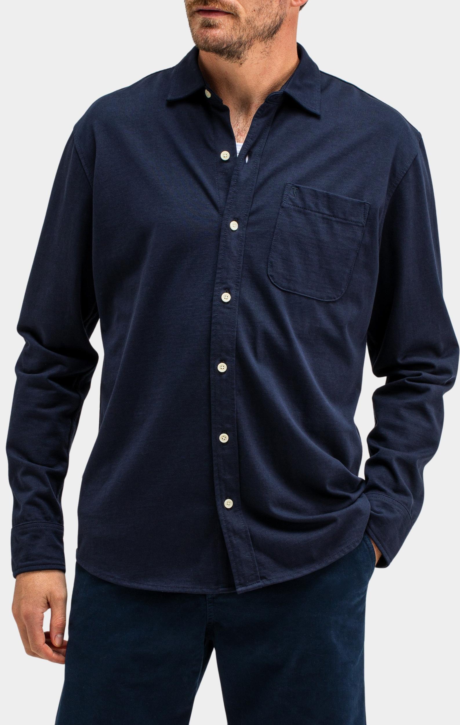 Butcher of Blue Casual hemd lange mouw Blauw Aidan Jersey Shirt M2514012/890