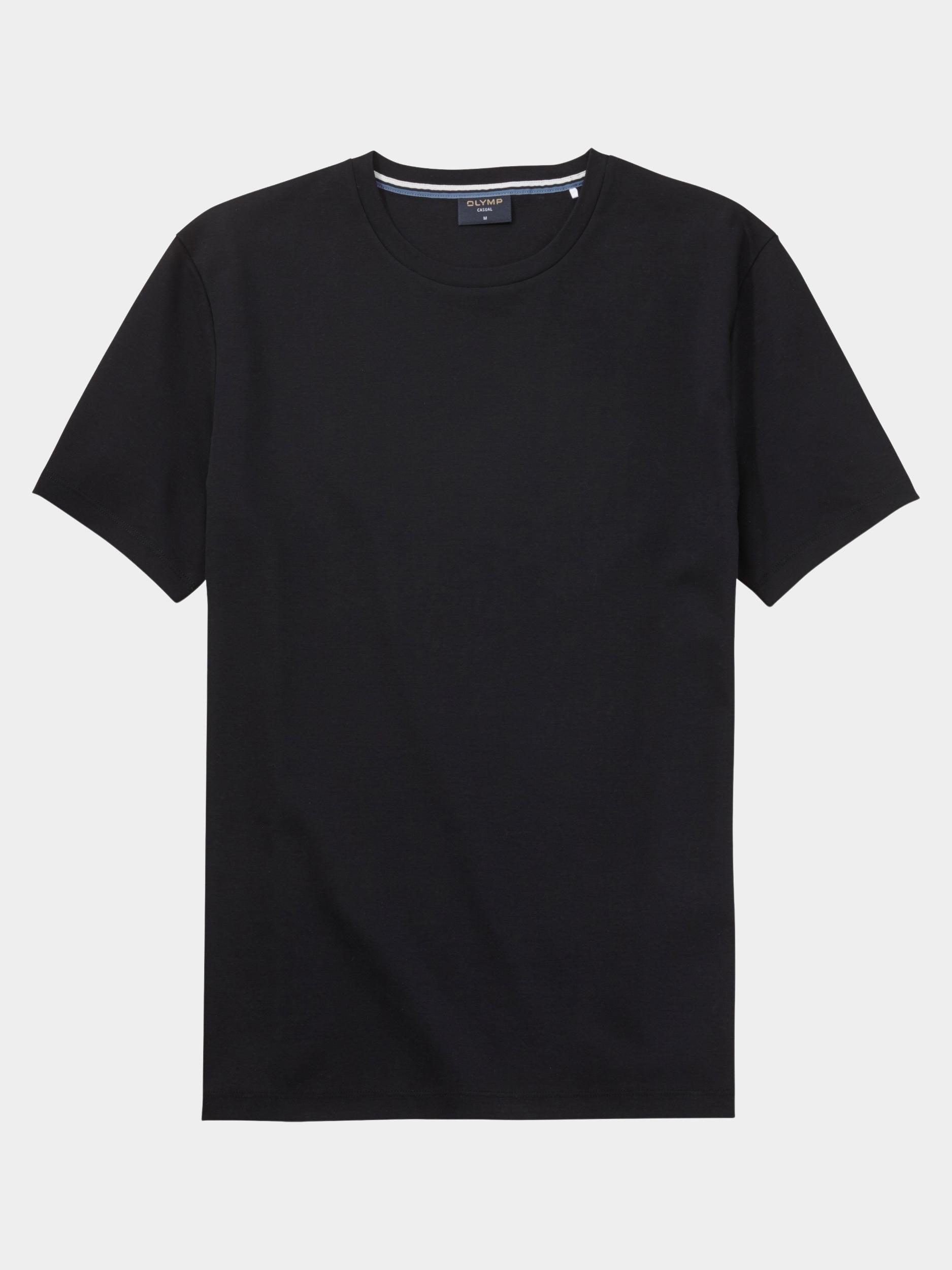 Olymp T-shirt korte mouw Zwart Cotton Interlock T-Shirt 560352/68