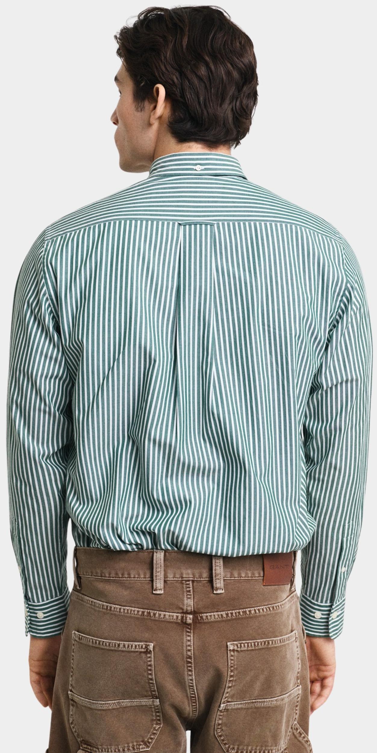Gant Casual hemd lange mouw Groen REG CLASSIC POPLIN STRIPE SHI 3000130/362