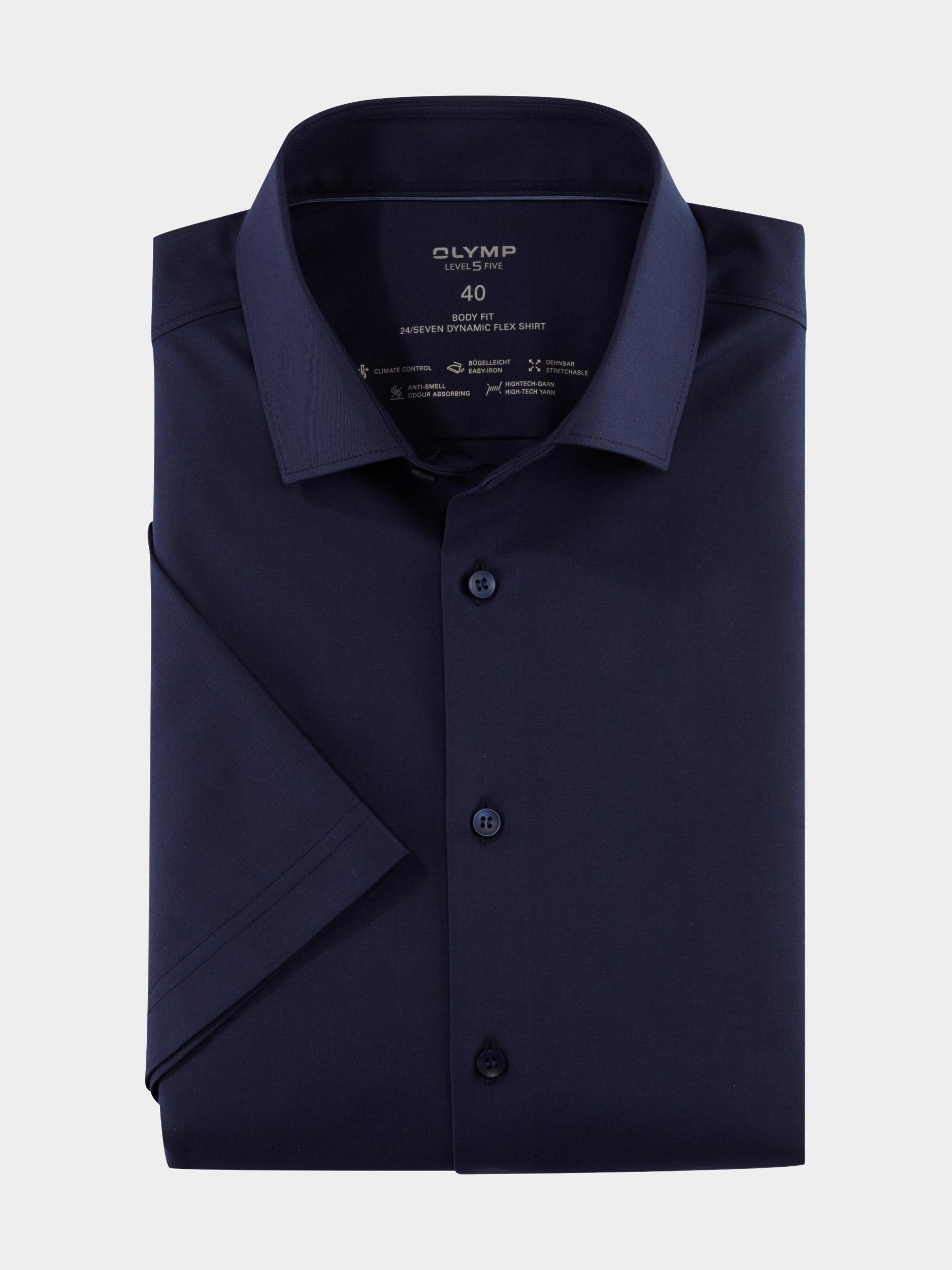 Olymp Business hemd korte mouw Blauw 0734/12 Hemden 073412/18