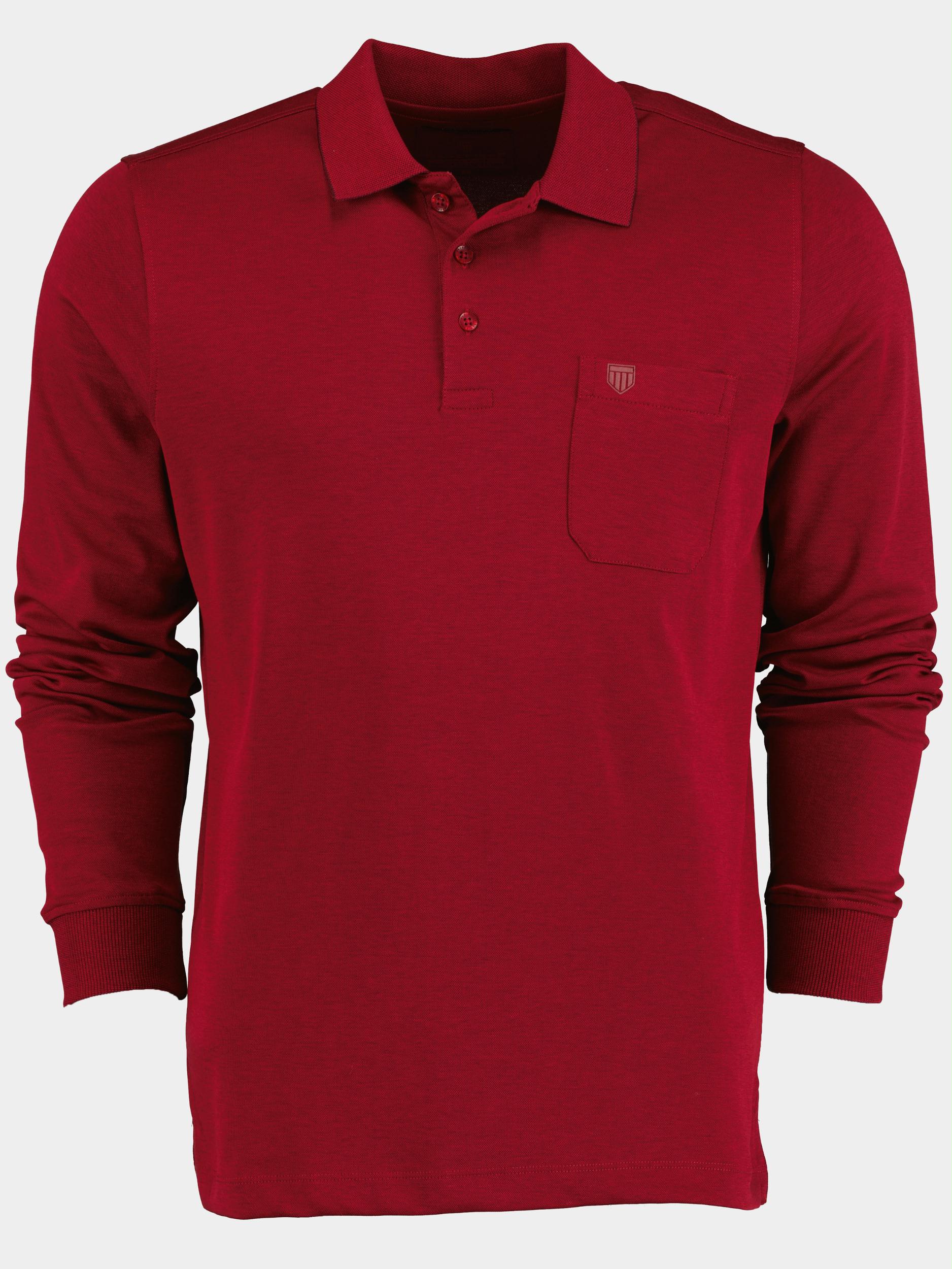 Basefield Polo lange mouw Rood Polo Shirt 1/1 219017459/406