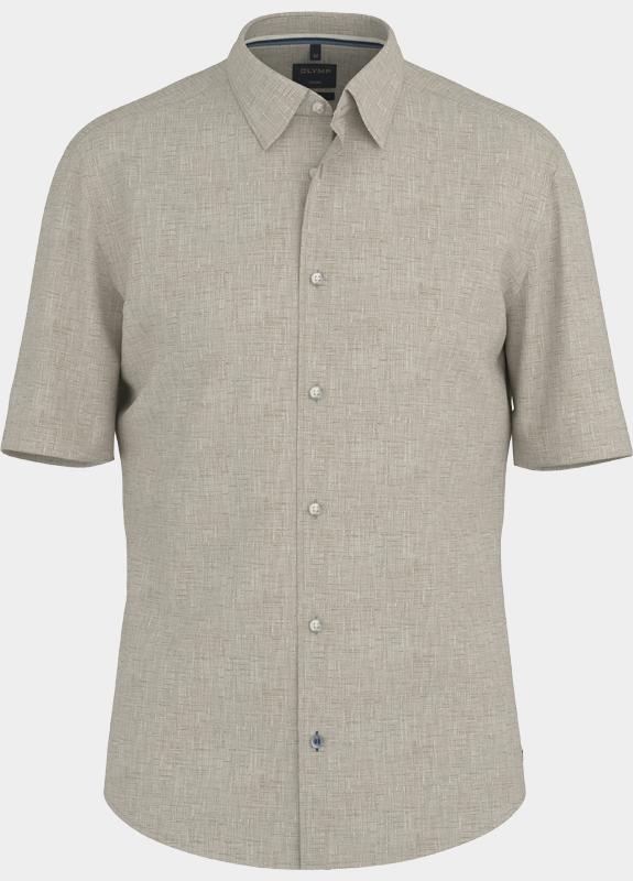 Olymp overhemd korte mouw heren Bruin Casual 404012/28