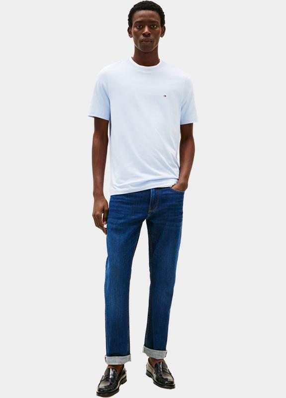 Tommy Hilfiger T-shirt korte mouw Blauw ESS Seasonal Reg Fit Solid Tee MW0MW39995/C1O