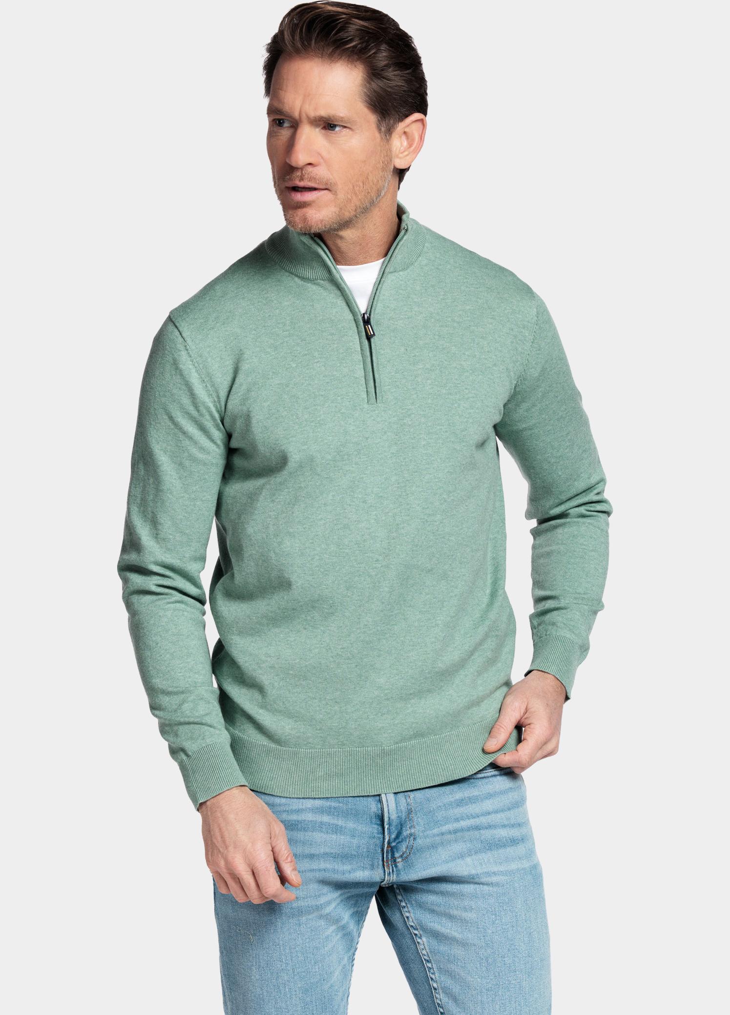Baileys Half Zip Groen Pullover 1/2 zip  with low po 618400/725