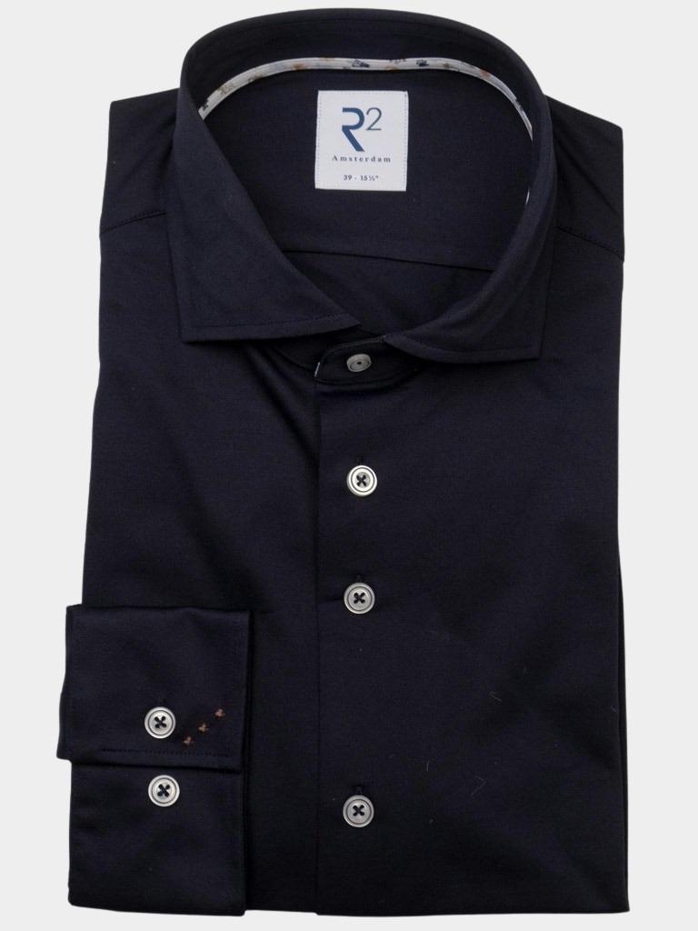 R2 Amsterdam Casual hemd lange mouw Blauw  118.WSP.003/010