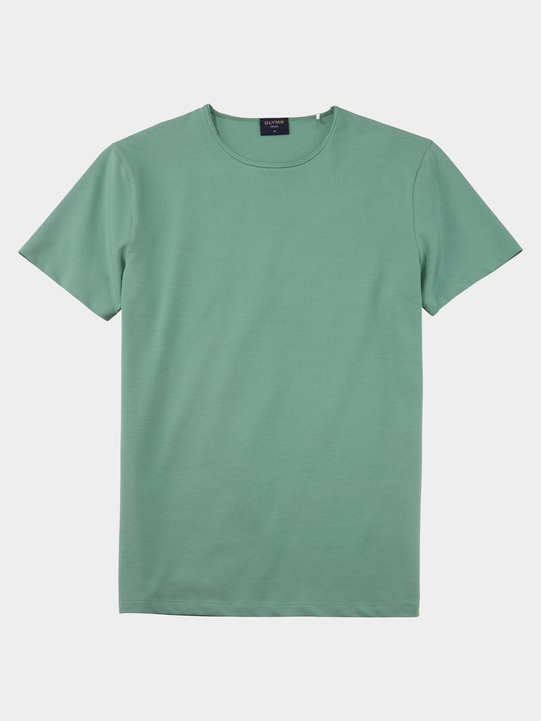 Olymp T-shirt korte mouw Groen T-Shirt CO/EL 560172/88
