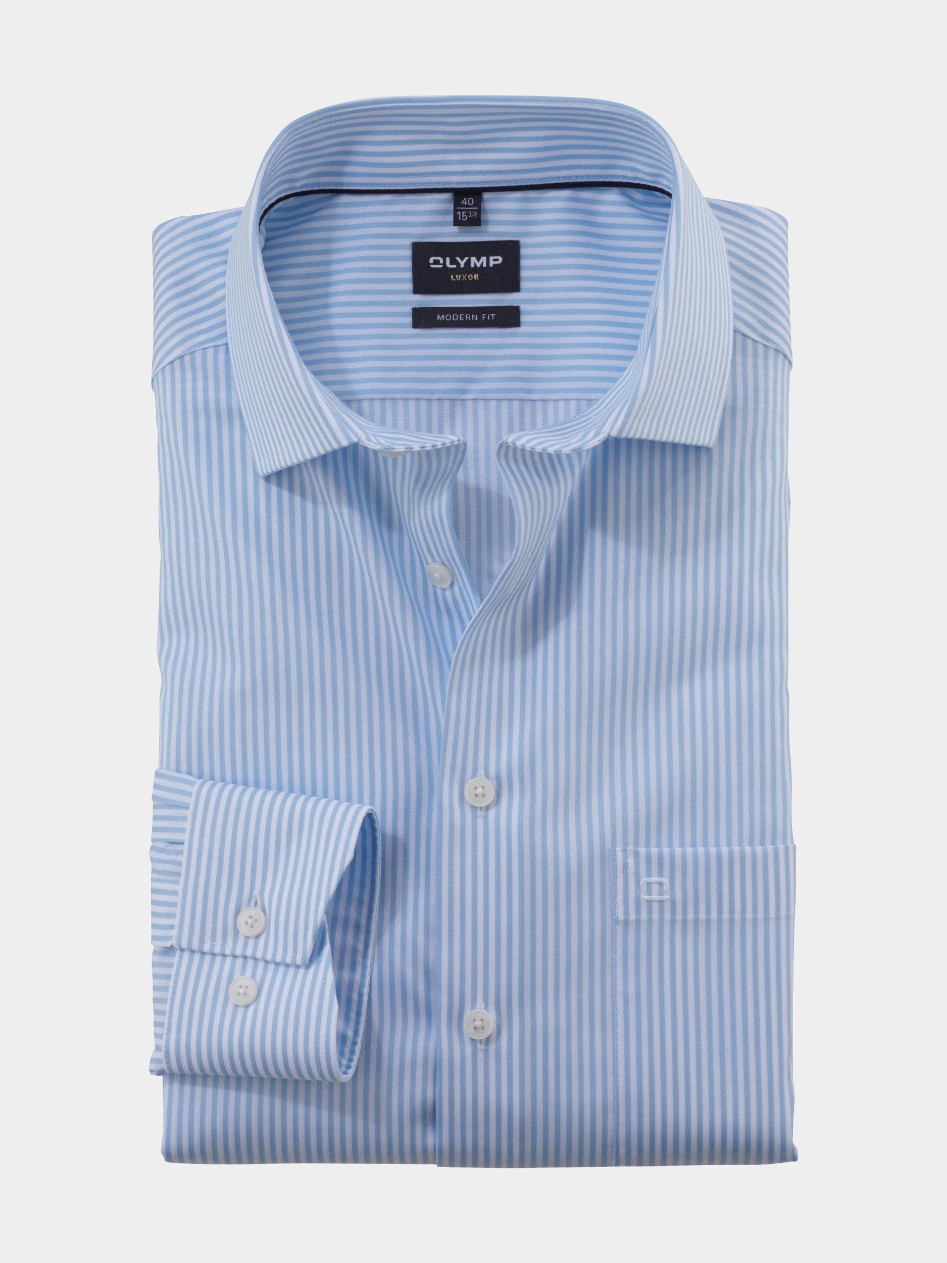 Olymp Business hemd lange mouw Blauw Luxor 135874/11
