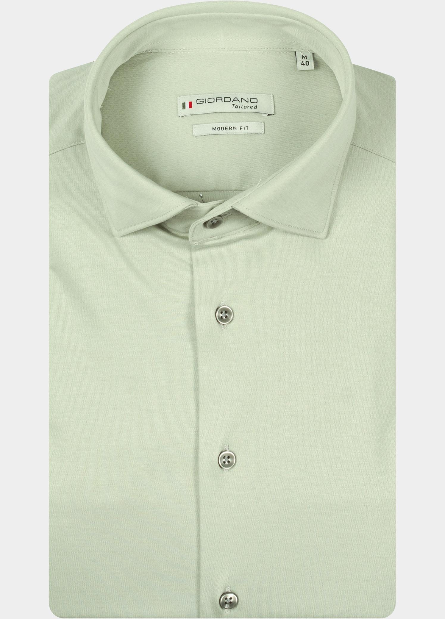 Giordano Overhemd heren Groen Maggiore Long Sleeve Semi Cut 617878/71