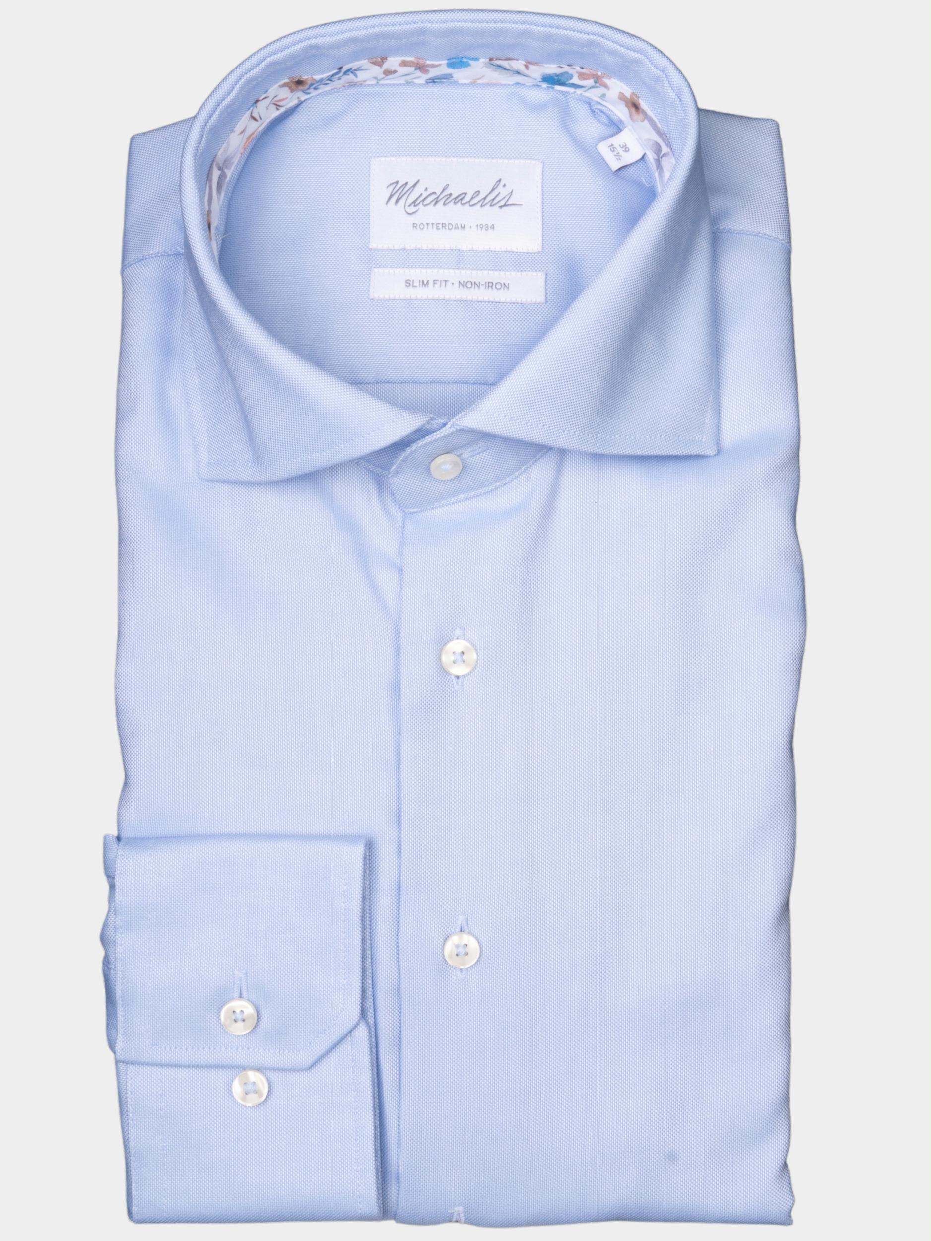 Michaelis Business hemd lange mouw Blauw  PMUH10001B/M